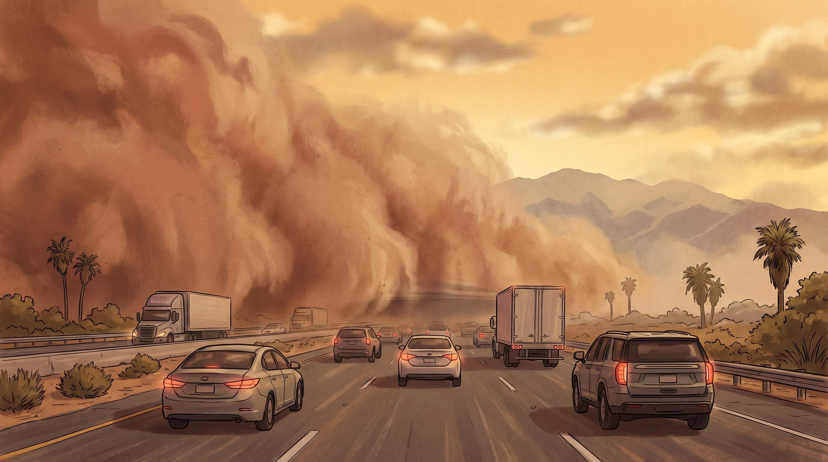 SoCal Dust Storms: Formation and Driving Safety