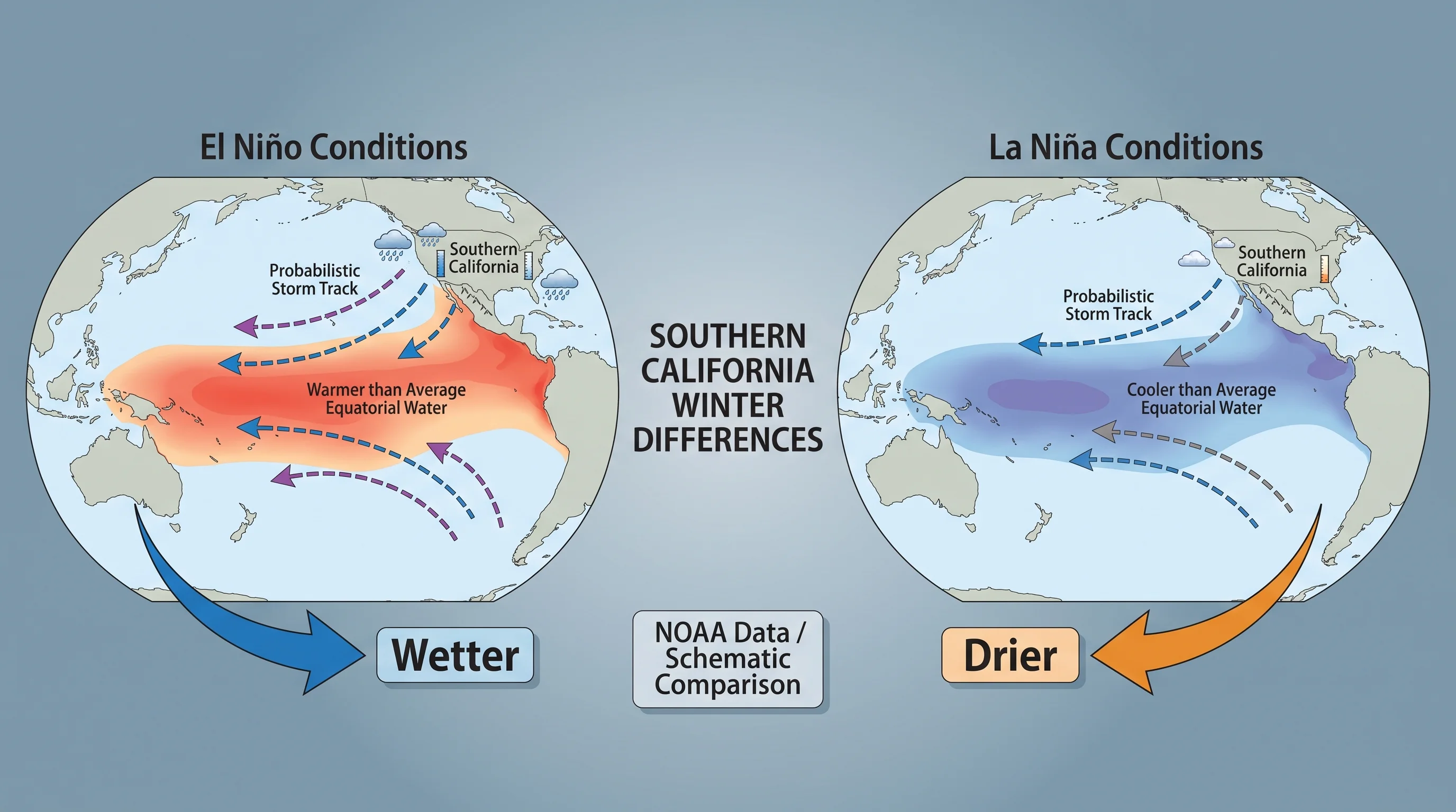 El Niño vs. La Niña: SoCal Winter Differences