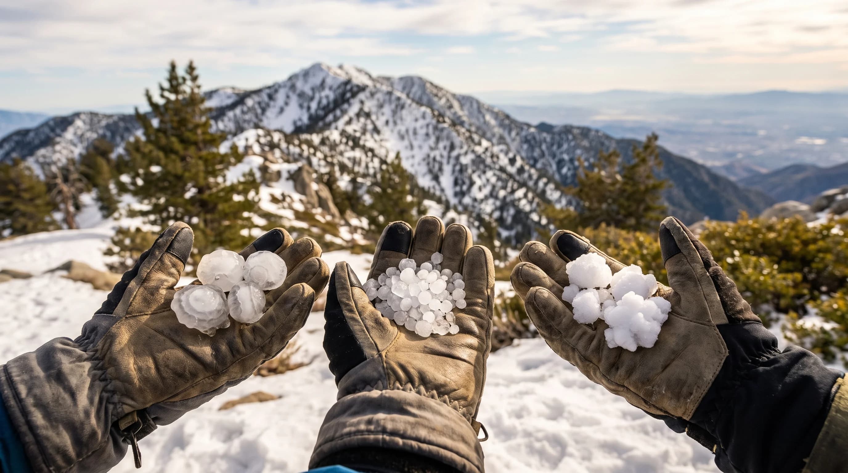 Sleet, Hail, or Graupel: What Falls on SoCal Peaks