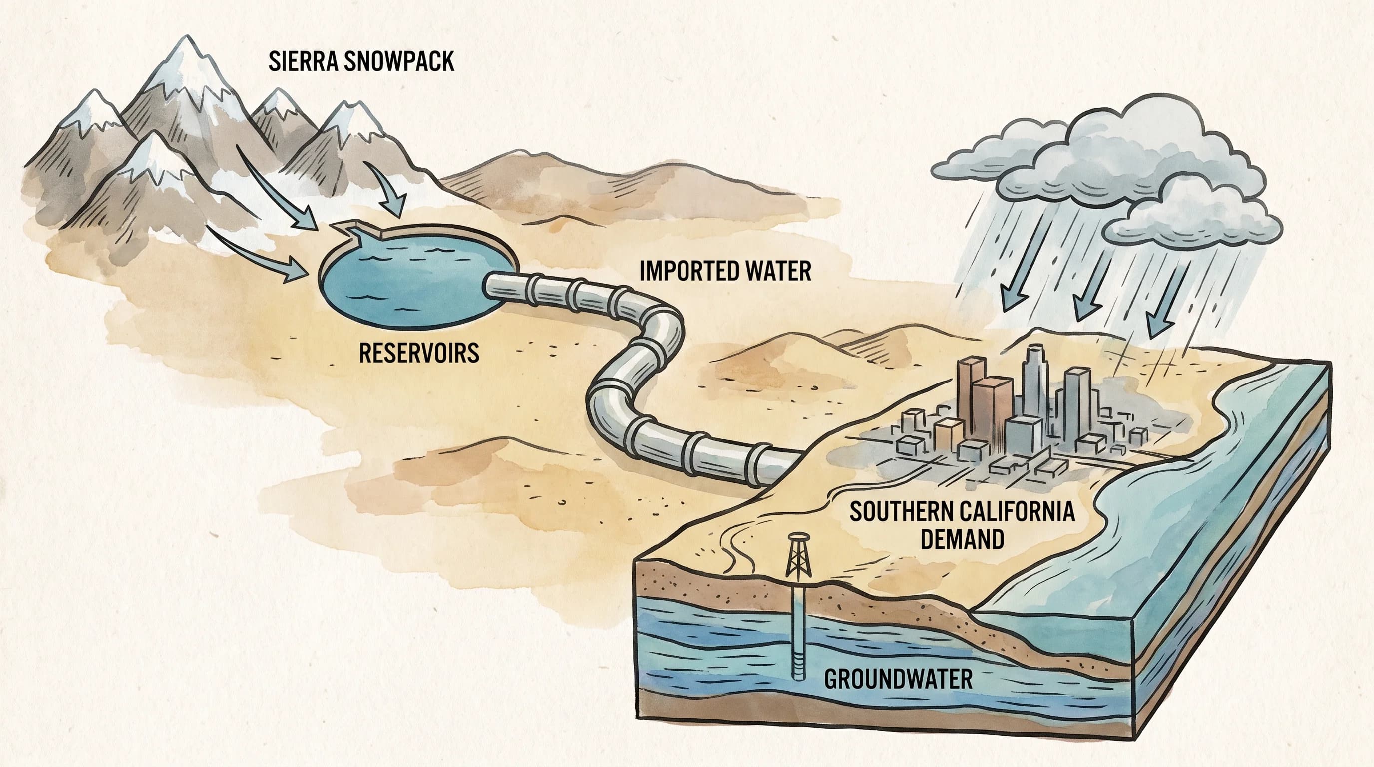 Why SoCal Runs Out of Water Even When It Rains